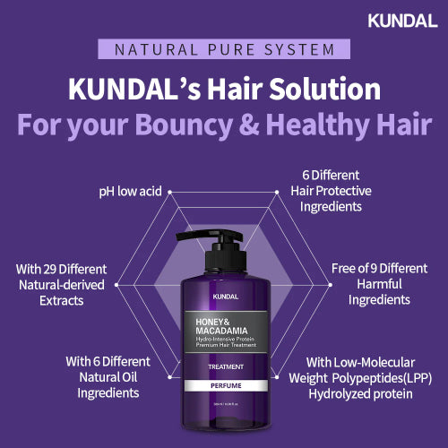 SHAMPOO HONEY & MACADAMIA TREATMENT CHERRY BLOSSOM 500ML - KUNDAL - Adrissa Beauty - Cuidado capilar