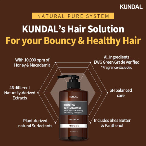 SHAMPOO HONEY & MACADAMIA NATURAL CHERRY BLOSSOM 500ML - KUNDAL - Adrissa Beauty - Cuidado capilar
