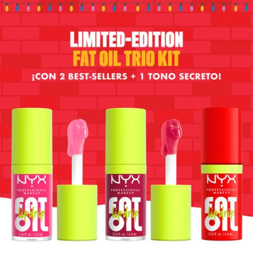 TRIO HOME ALONE LABIAL FAT OIL - NYX - Adrissa Beauty - Maquillaje