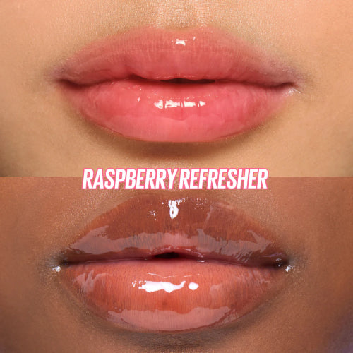 LIP OIL JUICY GLASS RASPBERRY REFRESHER 02 4ML - KAJA - Adrissa Beauty - LABIAL