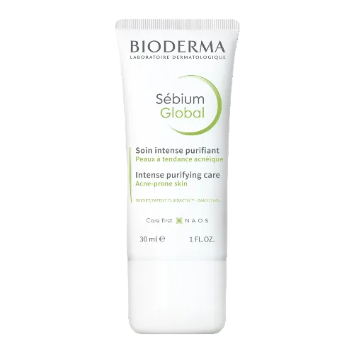 CREMA HIDRATANTE SEBIUM GLOBAL PUNTOS NEGROS 30ML - BIODERMA - Adrissa Beauty - Cuidado de la piel