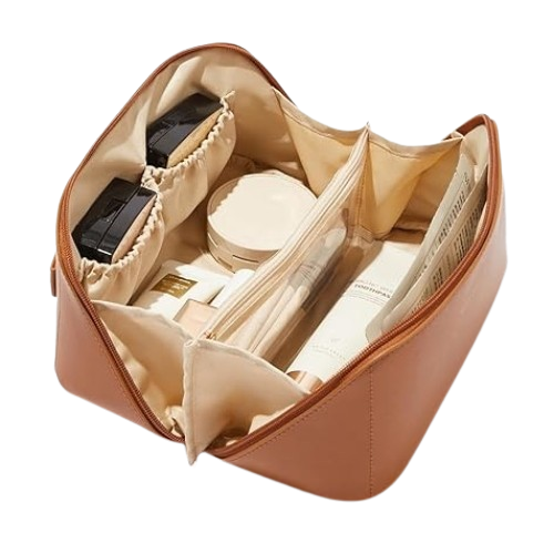 BOLSO VIAJERO MAKE UP SASCHA WATERPROOF BEIGE - EACHY - Adrissa Beauty - Bolsos, billeteras y estuches