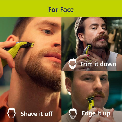 AFEITADORA ONE BLADE 360 HYBRID FACE TRIMMER - PHILIPS - Adrissa Beauty - Electrónica