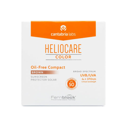 PROTECTOR SOLAR COMPACTO OIL FREE BROWN SPF50 - HELIOCARE - Adrissa Beauty - Protector solar