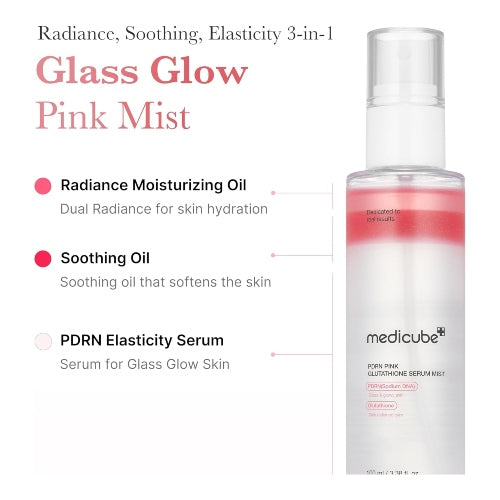 SERUM MIST PDRN PINK GLUTATHIONE 100ML - MEDICUBE - Adrissa Beauty - Cuidado de la piel