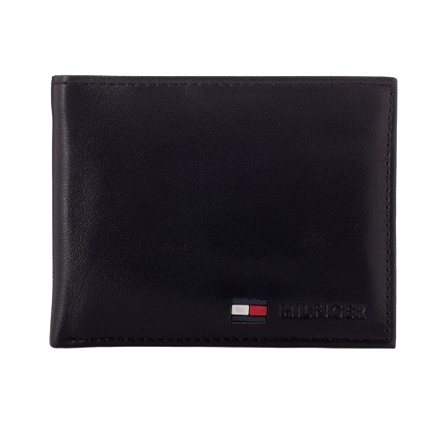 BILLETERA CUERO MARRON OSCURO - TOMMY HILFIGER - Adrissa Beauty -