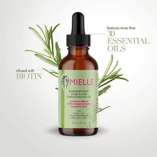 ACEITE CAPILAR ROSEMARY MINT 59ML - MIELLE - Adrissa Beauty - Cuidado capilar