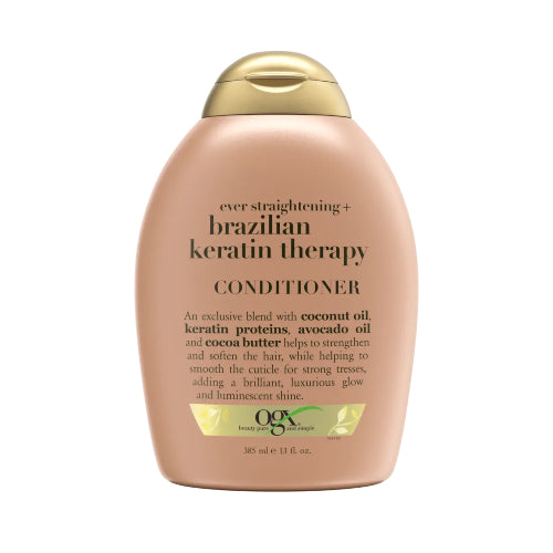 ACONDICIONADOR BRAZILIAN KERATIN THERAPY 385ML - OGX - Adrissa Beauty - Cuidado capilar