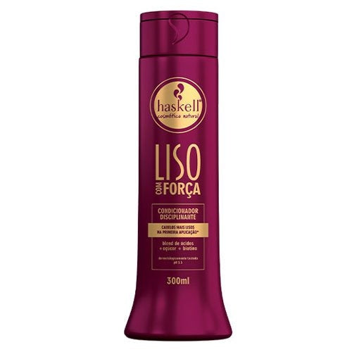 ACONDICIONADOR DISCIPLINANTE LISO COM FORCA 300ML - HASKELL - Adrissa Beauty -