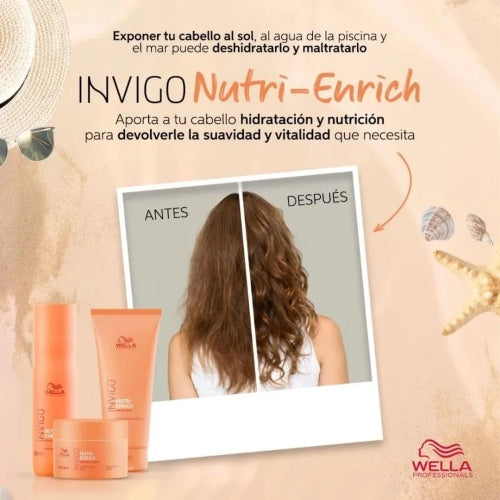 ACONDICIONADOR INVIGO NUTRI ENRICH 200ML - WELLA - Adrissa Beauty - Cuidado capilar