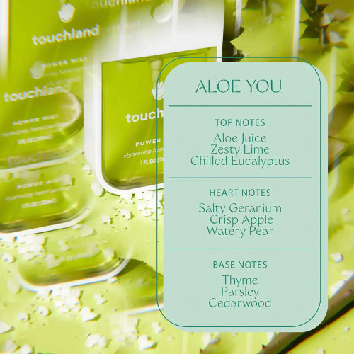 ANTIBACTERIAL POWER MIST ALOE YOU - TOUCHLAND - Adrissa Beauty - ANTI-BACTERIAL
