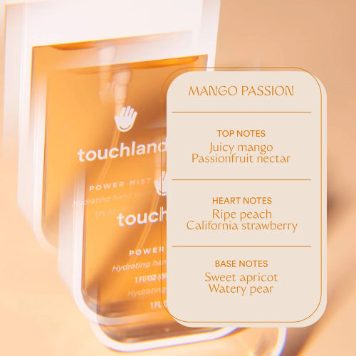 ANTIBACTERIAL POWER MIST MANGO PASSIONE - TOUCHLAND - Adrissa Beauty - ANTI-BACTERIAL