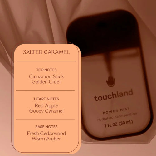 ANTIBACTERIAL POWER MIST SALTED CARAMEL - TOUCHLAND - Adrissa Beauty - ANTI-BACTERIAL