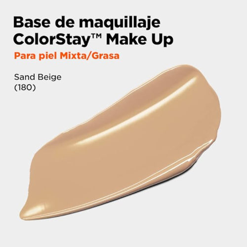 BASE COLORSTAY 24HR VITAMINA E SPF15 SAND BEIGE 180 - REVLON - Adrissa Beauty - Maquillaje