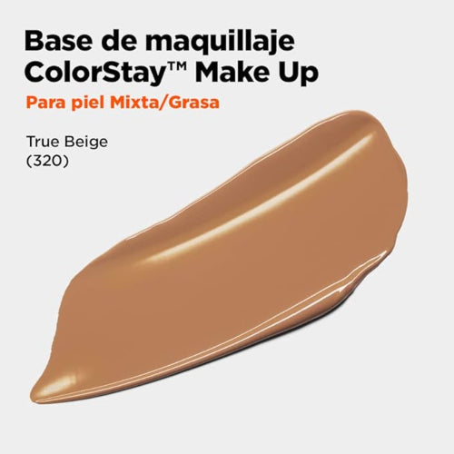 BASE COLORSTAY 24HR VITAMINA E SPF15 TRUE BEIGE 320 - REVLON - Adrissa Beauty - Maquillaje