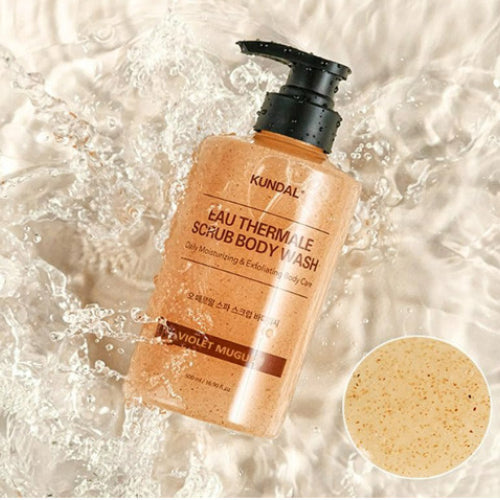 BODY WASH EAU THERMALE SCRUB VIOLET MUGUET 500ML - KUNDAL - Adrissa Beauty - Gel de ducha en baño y cuidado personal