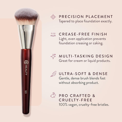 BROCHA BASE 101 - BK BEAUTY - Adrissa Beauty - Maquillaje