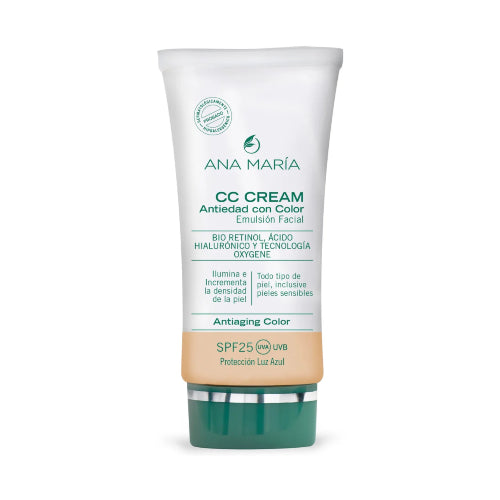 CC CREAM ANTIEDAD C/COLOR SPF25 MEDIO - ANA MARIA - Adrissa Beauty - Maquillaje