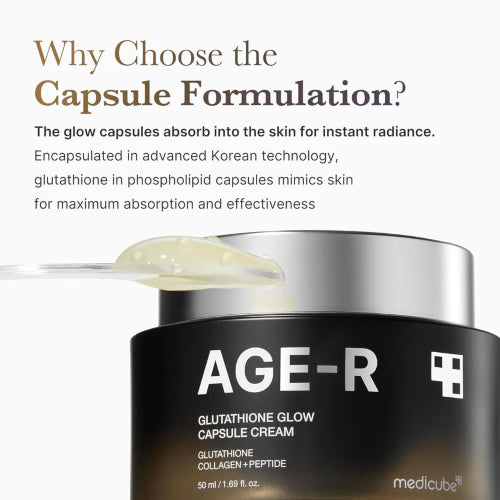 CREMA CAPSULAS AGE R GLUTATHIONE GLOW 50ML - MEDICUBE - Adrissa Beauty - Cuidado de la piel