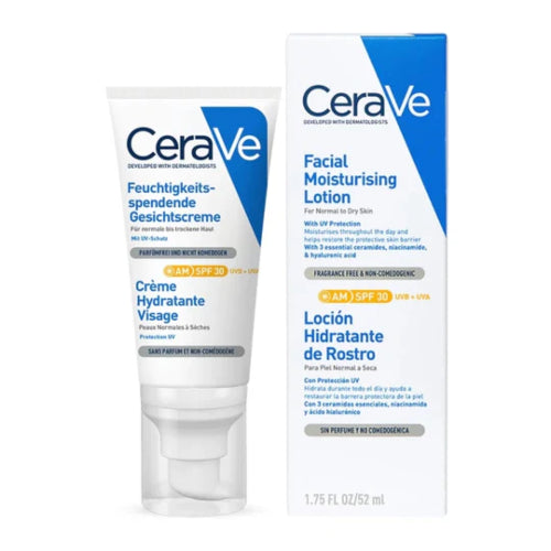 CREMA FACIAL DIA SPF30 NORMAL A SECA 52ML - CERAVE - Adrissa Beauty - Cuidado de la piel
