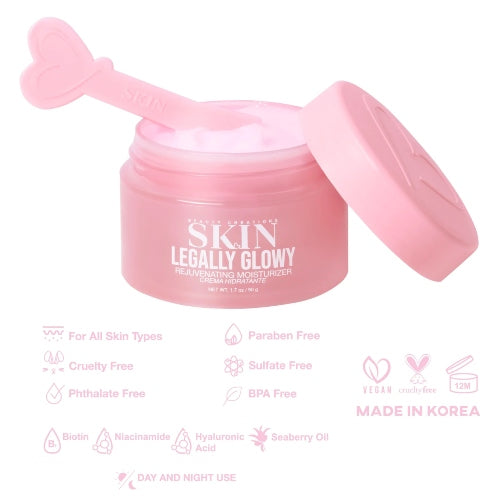 CREMA HIDRATANTE LEGALLY GLOWY - BEAUTY CREATIONS - Adrissa Beauty -