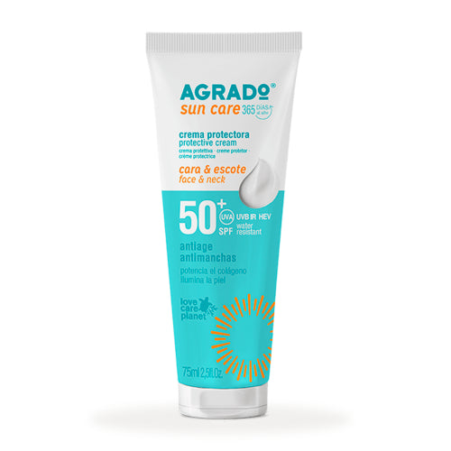 CREMA PROTECTORA FACIAL ANTIMANCHA SPF 50+ 75ML - AGRADO - Adrissa Beauty - Cuidado de la piel