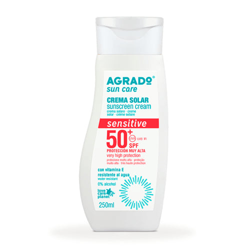 CREMA SOLAR SENSITIVE RESISTENTE AGUA SPF50+ 250ML