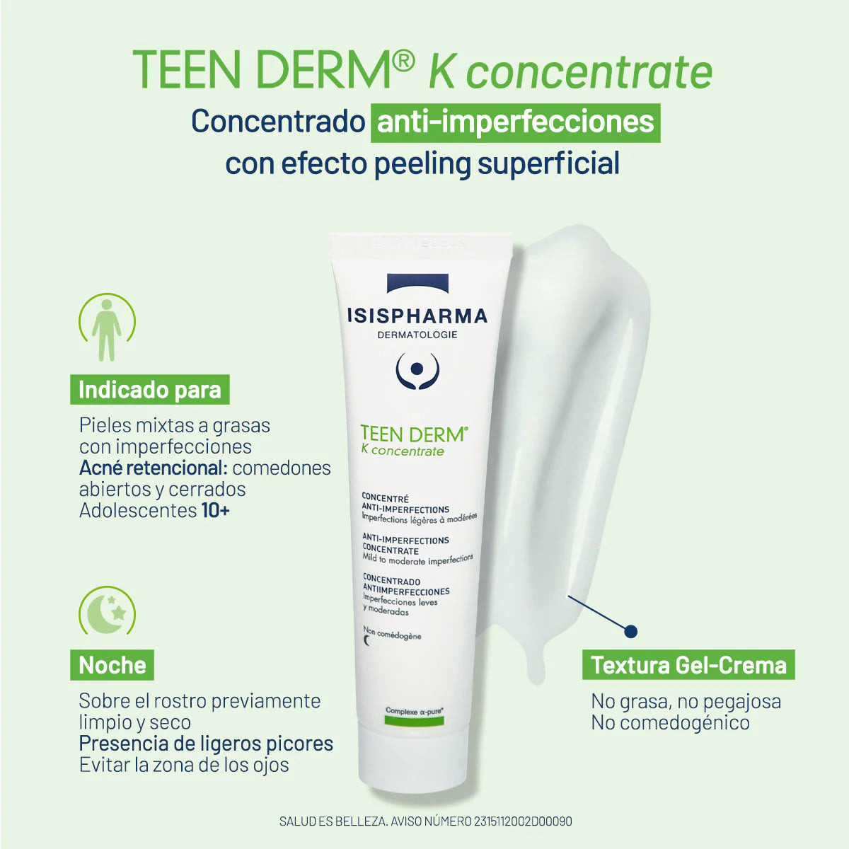 CREMA ANTIIMPERFECCIONES TEEN DERM K 30ML - ISISPHARMA - Adrissa Beauty - Cuidado de la piel