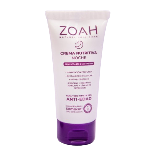 CREMA NUTRITIVA NOCHE ANTIEDAD 50ML - ZOAH - Adrissa Beauty -