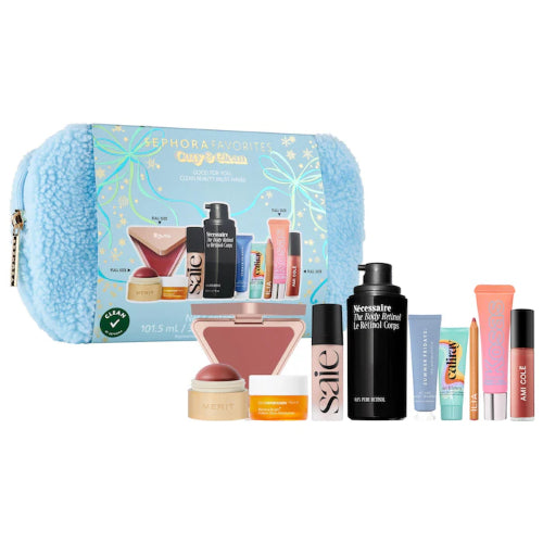 ESTUCHE MAKEUP COZY & CLEAN 10PZAS AZUL - SEPHORA - Adrissa Beauty - Maquillaje