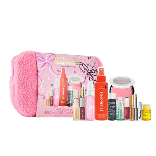 ESTUCHE MAKEUP HOLIDAY MUST HAVES 12PZAS ROSADO - SEPHORA - Adrissa Beauty - Maquillaje