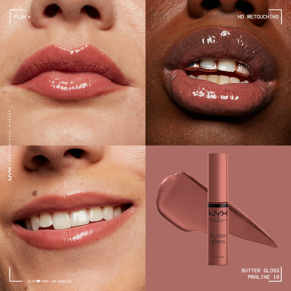 GLOSS BUTTER CREME PRALINE BLG16 - NYX - Adrissa Beauty - Maquillaje