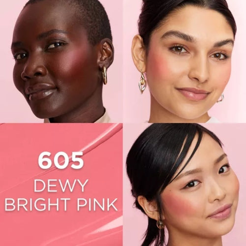RUBOR LUMI LE LIQUID BLUSH DEWY BRIGHT PINK 605 - LOREAL - Adrissa Beauty - Maquillaje de rostro