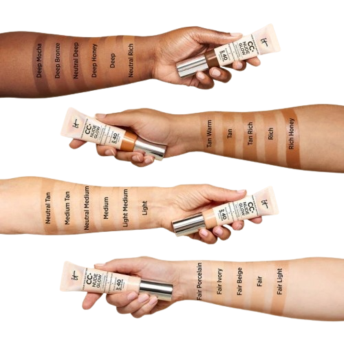 BASE CC+ CREAM NUDE GLOW FAIR IVORY 32ML - IT COSMETICS - Adrissa Beauty - Maquillaje