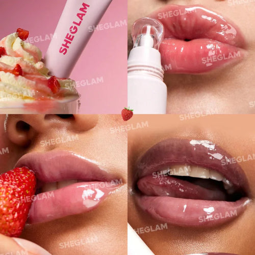 LABIAL CRYSTAL GLAZE LIP CARE STRAWBERRY MILK - SHEGLAM - Adrissa Beauty - Maquillaje de labios