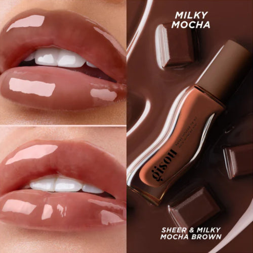 LABIAL HONEY INFUSED LIP OIL MILK MOCHA - GISOU - Adrissa Beauty - Maquillaje