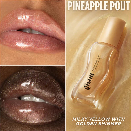 LABIAL HONEY INFUSED LIP OIL PINNEAPPLE POUT - GISOU - Adrissa Beauty - Maquillaje de labios