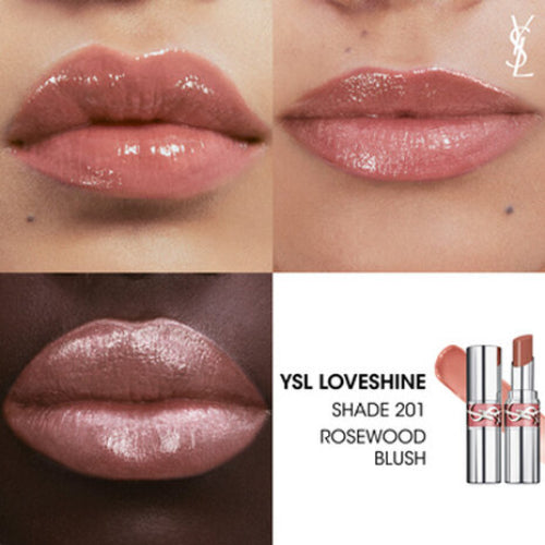 LABIAL YSL LOVESHINE 201 ROSEWOOD BLUSH - YVES SAINT LAURENT - Adrissa Beauty - Maquillaje