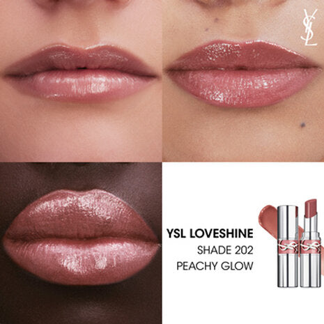 LABIAL YSL LOVESHINE 202 PEACHY GLOW - YVES SAINT LAURENT - Adrissa Beauty - Maquillaje
