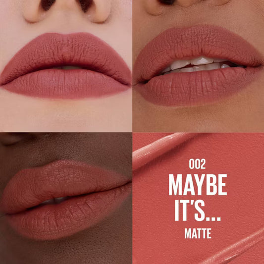 LABIAL SERUM HIDRATANTE MATTE 002 MAYBE ITS - MAYBELLINE - Adrissa Beauty - Maquillaje