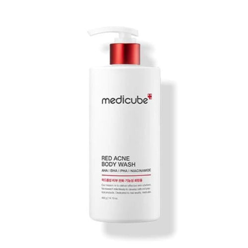 LIMPIADOR CORPORAL RED ACNE AHA NIACINAMIDE 400GR - MEDICUBE - Adrissa Beauty - Cuidado de la piel