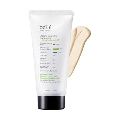 LIMPIADOR CREAMY CLEANSING FOAM NORMAL TO DRY 160ML - BELIF - Adrissa Beauty - Cuidado de la piel