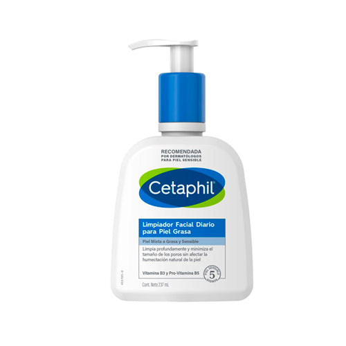 LIMPIADOR FACIAL DIARIO PIEL GRASA 237ML - CETAPHIL - Adrissa Beauty - Cuidado de la piel