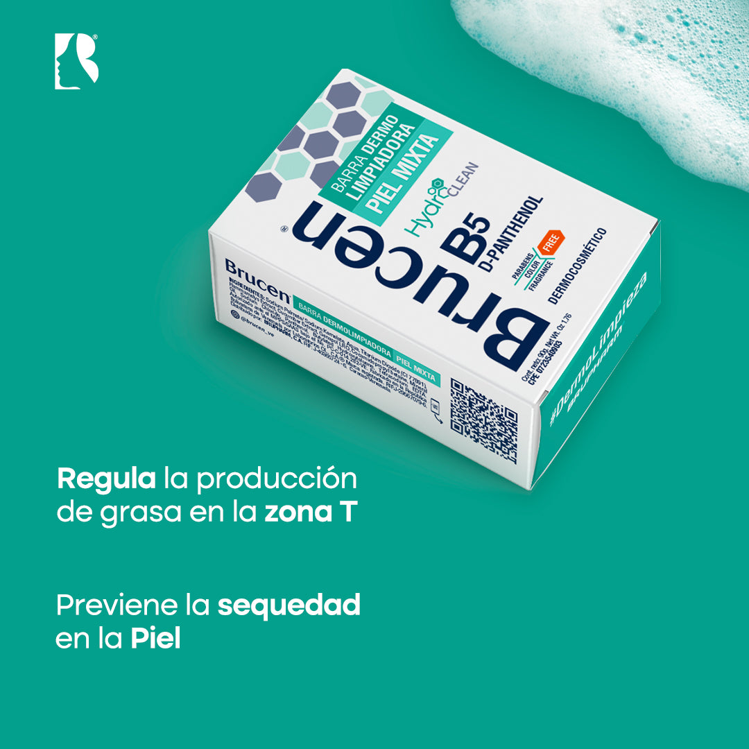 LIMPIADOR BARRA HYDRO CLEAN B5 PANTHENOL PIEL MIXTA 90GR