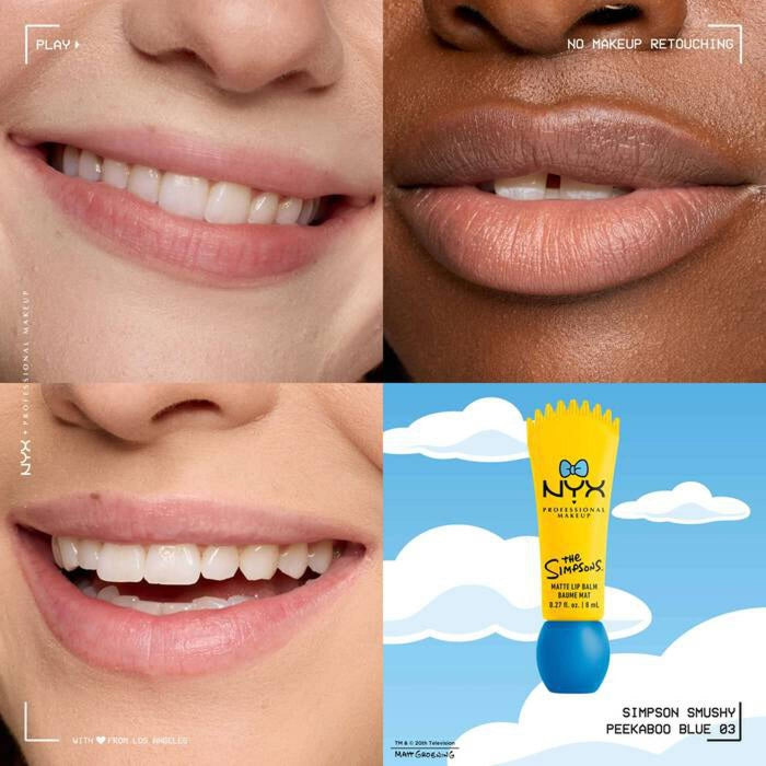 LIP BALM MATTE THE SIMPSONS PEEKABOO BLUE