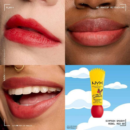 LIP BALM MATTE THE SIMPSONS REBEL RED