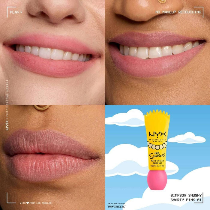 LIP BALM MATTE THE SIMPSONS SMARTY PINK