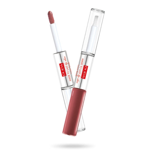LIP DUO WATERPROOF MADE TO LAST 015 LABIAL Y GLOSS - PUPA MILANO - Adrissa Beauty - Maquillaje