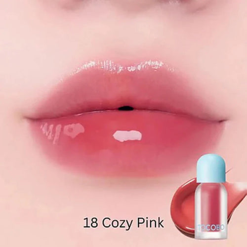 LIP OIL PLUMPING JUICY BERRY 18 COZY PINK - TOCOBO - Adrissa Beauty - Maquillaje