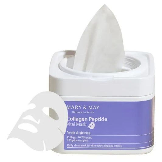 MASCARILLA COLLAGEN PEPTIDE VITAL 30UNDS - MARY MAY - Adrissa Beauty - Cuidado de la piel